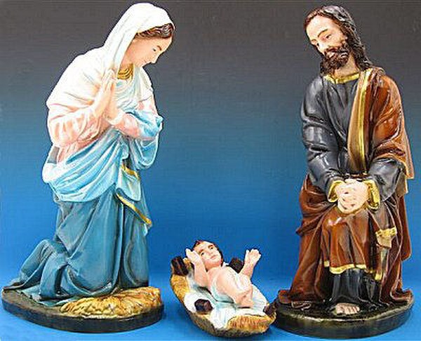 Holy Family Starter Statues Set Colored Church Nativity